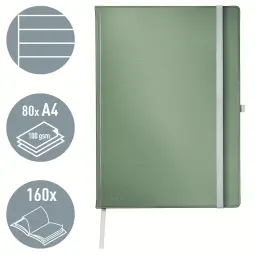 Leitz Style Notebook A4 Ruled Celadon Green Pack of 5
