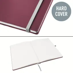 Leitz Style Notebook A4 Ruled  Garnet Red Pack of 5