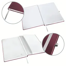 Leitz Style Notebook A4 Ruled  Garnet Red Pack of 5