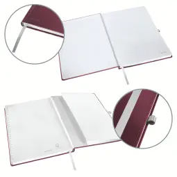 Leitz Style Notebook A5 Ruled Garnet Red Pack of 5