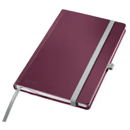 Leitz Style Notebook A5 Ruled Garnet Red Pack of 5