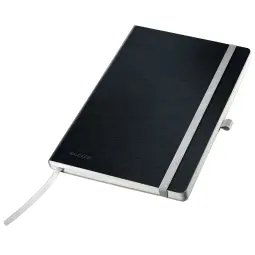 Leitz Style Notebook A5 Ruled With Softcover Satin Black Pack of 5
