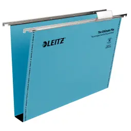 Leitz Ultimate Clenched Bar Suspension File Foolscap  Blue (Pack of 50)