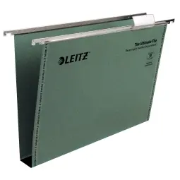 Leitz Ultimate Clenched Bar Suspension File Foolscap Green (Pack of 50)
