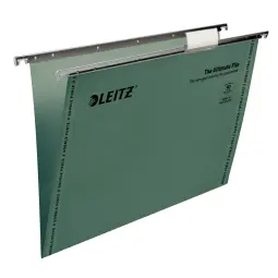 Leitz Ultimate V-Base Clenched Bar Suspension File Foolscap - Green (Pack of 50)