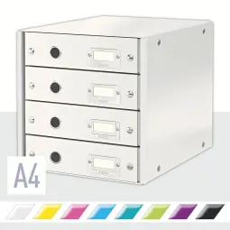 Leitz WOW 4 Drawer Cabinet  White