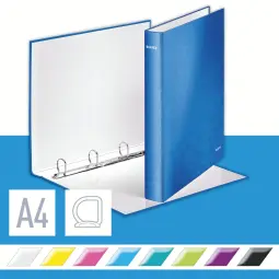 Leitz WOW Blue Ring Binder Laminated Pack of 10