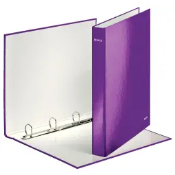 Leitz WOW Purple Ring Binder Laminated Pack of 10
