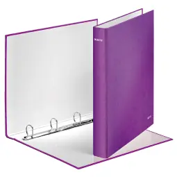 Leitz WOW Purple Ring Binder Laminated Pack of 10