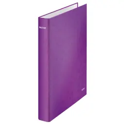 Leitz WOW Purple Ring Binder Laminated Pack of 10