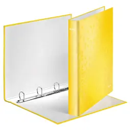 Leitz WOW YelLow Ring Binder Laminated Pack of 10