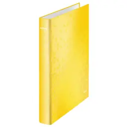 Leitz WOW YelLow Ring Binder Laminated Pack of 10
