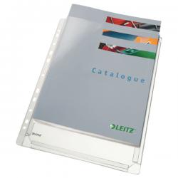 Pack of 50 Leitz Expanding Punched Pocket Transparent 170 Micron 