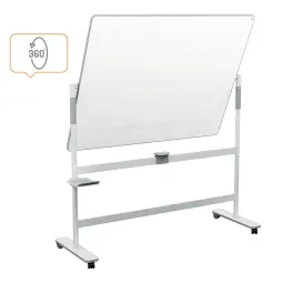 Nobo Move & Meet Revolving Mobile Whiteboard 1500x1200mm Grey
