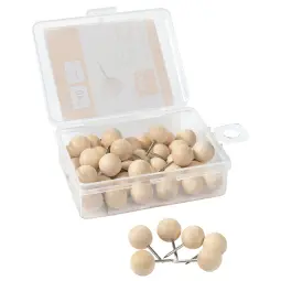 Nobo Notice Board Wooden Push Pins Pack of 40