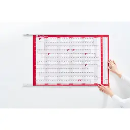 Nobo Pack of 2 Aluminium Chart Track Two Rails Upper and Lower For 915mm Planner Chart