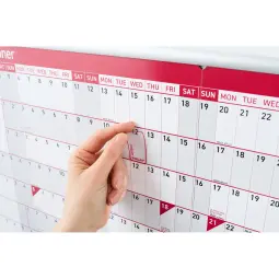 Nobo Pack of 2 Aluminium Chart Track Two Rails Upper and Lower For 915mm Planner Chart