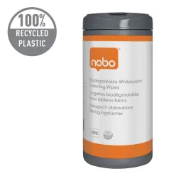 Nobo Plastic-Free Whiteboard Cleaning Wipes Pack 100