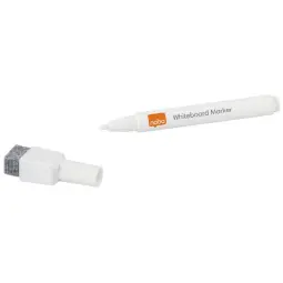 Nobo Whiteboard Pen White Fine Bullet Tip 6 Pack 