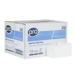 PRO Bulk Pack Toilet Tissue 2ply White Tissue 36 packs of 250 sheet