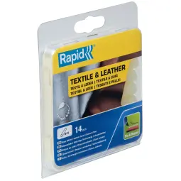 Rapid 12 mm Glue Sticks Textile & Leather Pack of 14