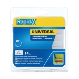 Rapid 12 mm Glue Sticks Universal Transparent Pack of 14