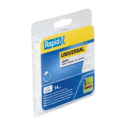 Rapid 12 mm Glue Sticks Universal White Pack of 14