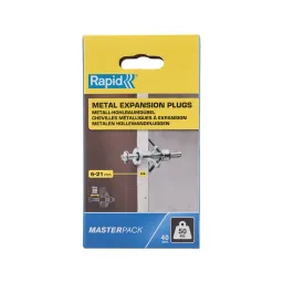 Rapid Hollow wall anchor for 6-21 mm wall thickness 50 kg load 40 Pieces