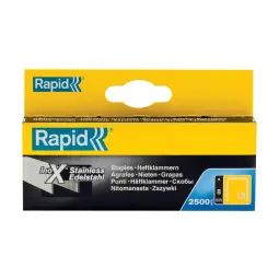 Rapid No. 13 Finewire Staple Stainless Steel 8 mm Pack of 2500