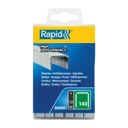 Rapid No. 140 Flatwire Staple 12 mm 5000 per Box