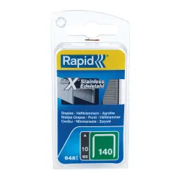 Rapid No. 140 Flatwire Staple Stainless Steel 10 mm 650 Per Box