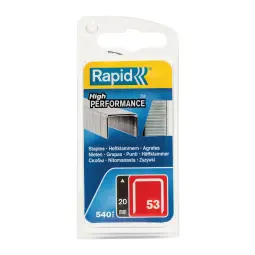 Rapid No. 53 Finewire Staple 20mm Pack of 540