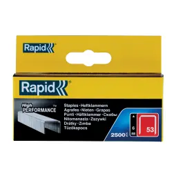 Rapid No. 53 Finewire Staple 6mm 2500 per Box