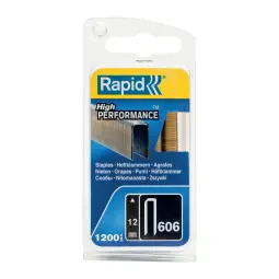Rapid No. 606 Narrow Crown Staple 12mm Pack of 1200