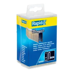 Rapid No. 606 Narrow Crown Staple 25mm Pack of 3600