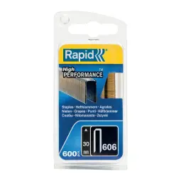 Rapid No. 606 Narrow Crown Staple 30mm Pack of 600