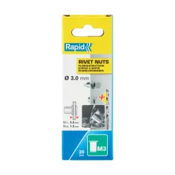 Rapid Rivet Nuts M3 Pack of 20