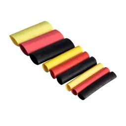 Rapid Shrink Tubings Set 3, 3-12 mm Black, Red and YelLow Pack of 42