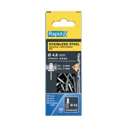 Rapid Stainless steel rivet Ø4.8 x 10 mm