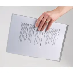 Rexel Nyrex™ Premium 4 x 25 Pack A4 Anti-Slip Document Folder Clear Embossed, Extra Strong 130mic, Cut Flush, L-Folder