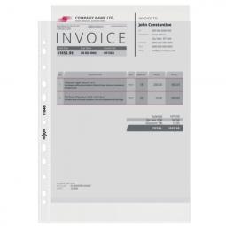 Rexel Top Opening Punched Pocket Embossed A4 Clear Pack of 100