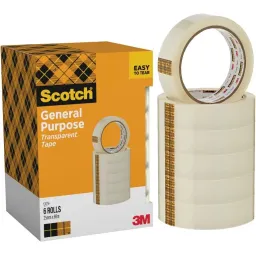 Scotch® 508 Transparent Tape 25 mm x 66 m 6 Rolls/Pack Cardboard Pack