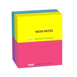 UP Repositionable Notes 76x127mm Neon Assorted Pack of 12