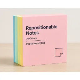 UP Repositionable Notes 76x76mm Pastel Assorted Pack of 6
